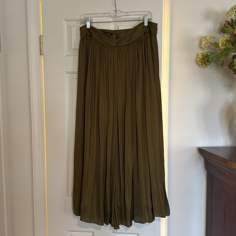 J. Crew Point Sur Olive Green Maxi Skirt - Picture 2 of 5